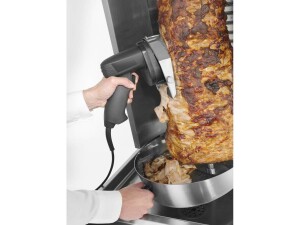 Elektrisches Kebabmesser, 2600 U/Min, 60 kg/h, Inklusive 2 Messer