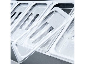 Ständer für Gastronormbehälter - 5 x GN 1/4 (150 mm)     , aus Edelstahl, BTH 840 x 300 x 275 mm
