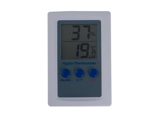Hygro-Thermometer, Temperaturbereich 0 °C bis 50 °C, Temperaturbereich 0 °C bis 50 °C