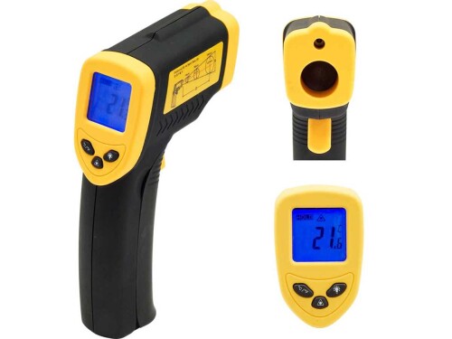 Thermometer mit Laserpointer, Temperaturbereich -50 °C bis 380 °C