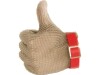 Stechschutzhandschuh, Kennung rot, Größe M, aus Edelstahl