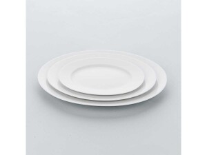 Serie Apulia E Platte mit Fahne oval, BTH 360 x 265 x 30 mm