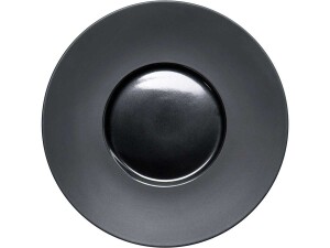 Serie Gourmet Kontrast Teller flach mit breiter Fahne Ø 300 mm, schwarz, BTH 0 x 0 x 35 mm