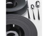 Serie Gourmet Kontrast Teller flach mit breiter Fahne Ø 300 mm, schwarz, BTH 0 x 0 x 35 mm