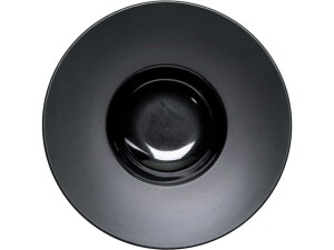 Serie Gourmet Kontrast Teller tief mit breiter Fahne Ø 230 mm, schwarz, BTH 0 x 0 x 55 mm
