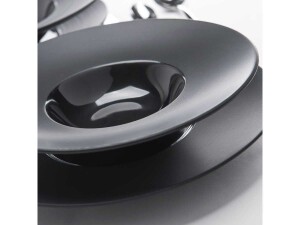 Serie Gourmet Kontrast Teller tief mit breiter Fahne Ø 230 mm, schwarz, BTH 0 x 0 x 55 mm
