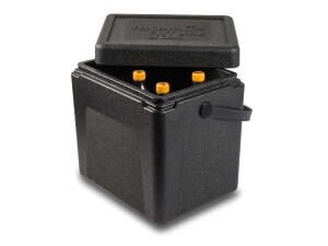 Thermobox mit Einhand-Trageriemen, Innenraum für GN 1/4 und GN 1/2 geeignet