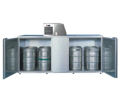Bierkühler für 10 Fässer, ohne Maschinenaufsatz, 2 Türen, BTH 2300 x 970 x 1106 mm