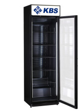 Getränkekühlschrank mit LED Display FLK 365, schwarz, Inhalt 385 Liter, BTH 600 x 600 x 2025 mm