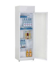 Getränkekühlschrank mit LED Display FLK 365, weiß, Inhalt 385 Liter, BTH 600 x 600 x 2025 mm