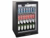 Barkühlschrank Flaschenkühlschrank, schwarz, mit Glastür, 128 Liter, BTH 600 x 520 x 850 mm