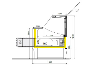 Frischwarentheke Delio 2 mit Umluftkühlung und Granitarbeitsfläche, in verschiedenen Breiten
