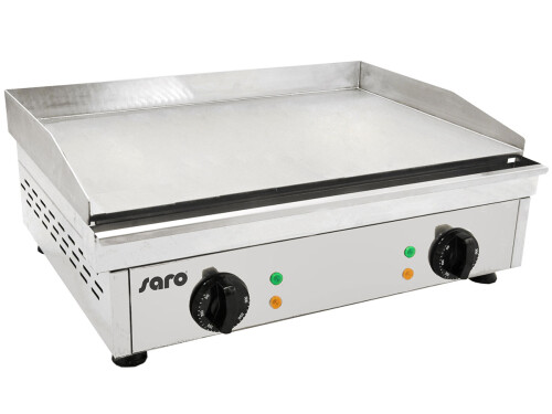 Saro FRY TOP GM 610 L Elektro Grillplatte, glatte Grillfläche, Auftischgerät, 230V 3,5kW, BTH 600 x 460 x 235 mm