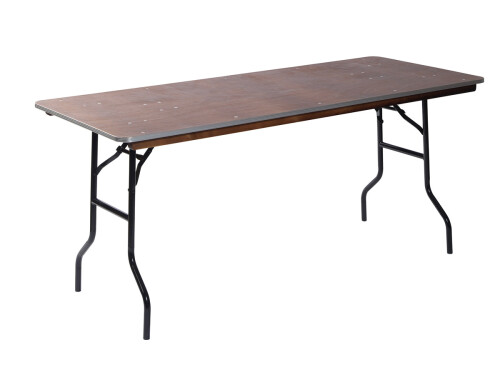 Klapptisch rechteckig, Holz-Tischplatte, 18 mm stark, Stahlgestell in Schwarz, klappbar, BTH 1220 x 760 x 760 mm