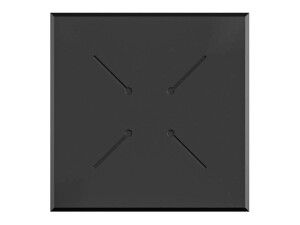 Aluminium Bistrotisch X Cross niedrig alu, quadratische Tischplatte, HPL-Oberfläche, schwarz, BTH 700 x 700 x 740 mm