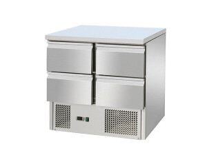 Edelstahl Kühltisch mit 4 Schubladen für GN...