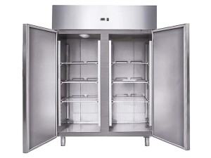 Kühlschrank Edelstahl mit 2 Türen, Inhalt 1145...