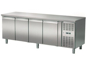 Skyrainbow Tiefkühltisch, 4 Türen für GN 1/1, 550 Liter, Umluft, BTH 2230 x 700 x 860 mm