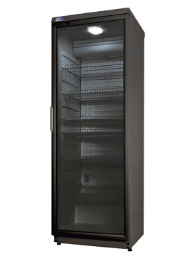 Flaschenkühlschrank CD 350 schwarz, mit Glastür und 6...