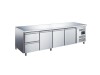 Saro Kühltisch Modell EGN 4110 TN, 3 Türen & 2 Schubladen, BTH 2230 x 700 x 850 mm