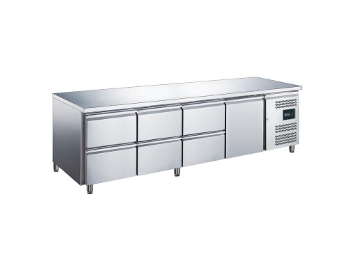 Kühltisch Modell EGN 4160 TN, Edelstahl, BTH 2230 x 700 x 850 mm
