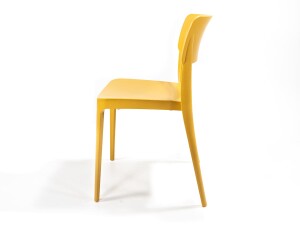 Stuhl Wing Gelb, outdoor & indoor, ohne Armlehne, stapelbar, BTH 540 x 550 x 820 mm