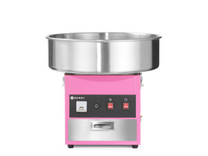 Hendi Zuckerwattemaschine mit Edelstahl Schüssel, rosa Gehäuse, BTH 520 x 520 x 480 mm