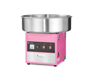 Hendi Zuckerwattemaschine mit Edelstahl Schüssel, rosa Gehäuse, BTH 520 x 520 x 480 mm