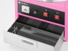 Hendi Zuckerwatte-Maschine Hendi mit Edelstahl Schüssel, rosa Gehäuse, BTH 520 x 520 x 480 mm