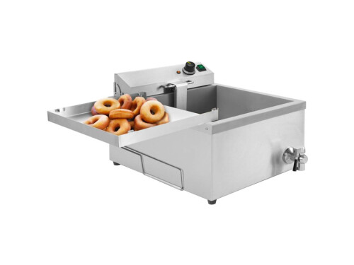 Neumärker Donut-Fritteuse 12 Liter, 2 Frittierroste 354 x 383 mm, 230 V / 3,5 kW, BTH 630 x 860 x 360 mm
