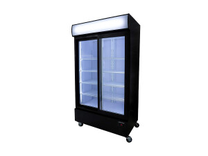 vaiotec TOPLINE 800 Getränkekühlschrank mit 2 Schiebetüren, Inhalt 790 Liter, Umluftkühlung, BTH 1130 x 718 x 2095 mm
