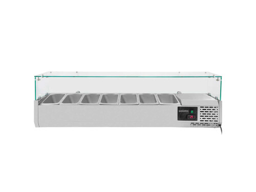 Kühlaufsatzvitrine Basic für 7x GN 1/4, BTH 1500 x 335 x 435 mm