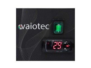 vaiotec EASYLINE 380 Kühlaufsatzvitrine mit Glasabdeckung, statische Kühlung, für 5x GN 1/3 und 1x GN 1/2, BTH 1500 x 395 x 435 mm