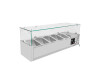 vaiotec EASYLINE 330 Kühlaufsatzvitrine mit Glasabdeckung, für 5x GN 1/4, statische Kühlung, BTH 1200 x 335 x 435 mm