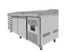 vaiotec EASYLINE Pizzatisch 800 mit 2 Türen und 7 Schubladen, graue Granitarbeitsfläche, Umluftkühlung, BTH 2020 x 800 x 1000 mm
