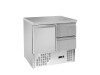 BASIC Kühltisch Mini, 1 Tür, 1 Schubladenblock, 147 Liter, statische Kühlung, BTH 900 x 700 x 850 mm