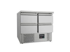 vaiotec EASYLINE Mini 700 Kühltisch, 4 Schubladen für GN 1/1, 240 Liter, statische Kühlung, BTH 900 x 700 x 850 mm