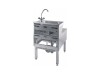 vaiotec EASYLINE 600 Handwasch-Ausgussbecken mit Wasserhahn, BTH 500 x 600 x 850 mm