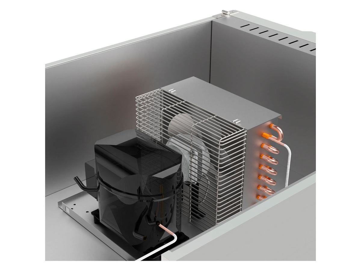 vaiotec TOPLINE 700 Edelstahl Kühlschrank, 645 Liter, für GN 2/1, Umluftkühlung, BTH 660 x 854 x 2110 mm