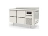 vaiotec TOPLINE 700 Tiefkühltisch, 4 Schubladen für GN 1/1, 265 Liter, mit Aufkantung, BTH 1345 x 700 x 900 mm