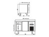 vaiotec TOPLINE Kühltisch 700, 1 Tür 2 Schubladen, 258 Liter, GN 1/1, mit Umluftkühlung, BTH 1345 x 700 x 850 mm