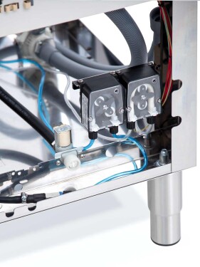 Haubenspülmaschine PREMIUM Colged Toptech 38-23 GD mit Reiniger-, Klarspüldosier- und Ablaufpumpe