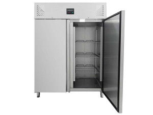 vaiotec EASYLINE 1400 Edelstahl Tiefkühlschrank, Inhalt 1300 Liter, GN 2/1, Umluftkühlung, BTH 1480 x 830 x 2010 mm