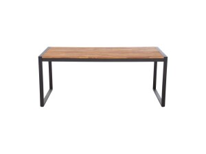 Holztisch mit Stahlgestell, Akazienholz, extrem Wetterbeständig, BTH 1800 x 900 x 740 mm