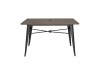 Outdoor Tisch, mit aluminium Tischplatte in dunkler Holzoptik, 1200 x 763 mm, 50mm Loch für Sonnenschirm