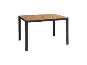 Holztisch mit Stahlgestell, Akazienholz, extrem...