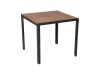 Holztisch mit Stahlgestell, quadratisch, Akazienholz, extrem Wetterbeständig, BTH 800 x 800 x 740 mm
