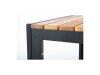 Holztisch mit Stahlgestell, quadratisch, Akazienholz, extrem Wetterbeständig, BTH 800 x 800 x 740 mm