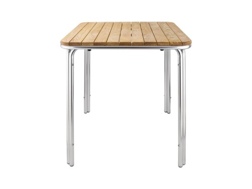 Tisch, aus Aluminium und Eschenholz, quadratisch, BTH 700...