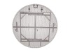 Klapptisch rund, weiße Polyethylentischplatte mit Stahlrahmen Ø 1530 mm, Höhe 740 mm